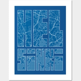 Helsinki, Finland City Map Typography - Blueprint Posters and Art